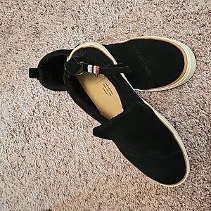 Like New Toms Water Resistant Paxton Slip Ons Black Suede